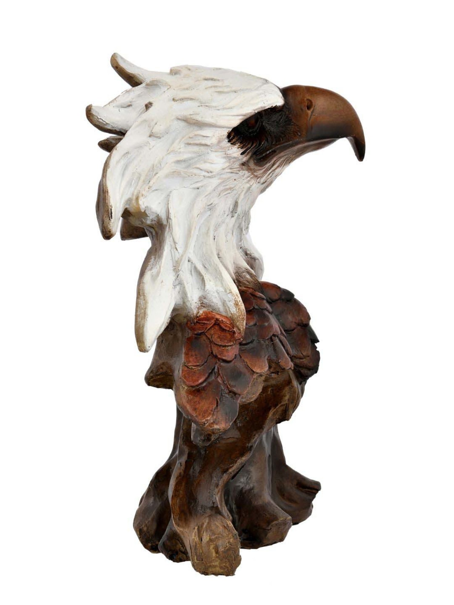 Tayhaa Brown & White Resin Wings Of Freedom Eagle Showpiece.