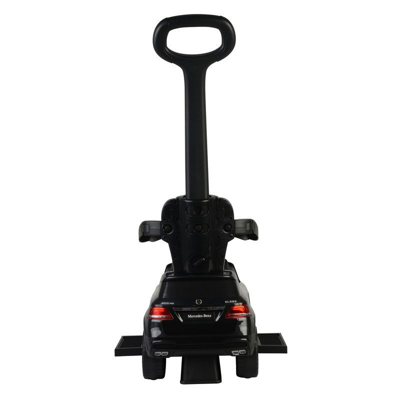 Best Ride On Cars 3 in 1 Mercedes Toddler Realistic Toy Push Vehicle, Stroller, and Rocker for Kids Ages 1 to 3 with LED Lights, Black