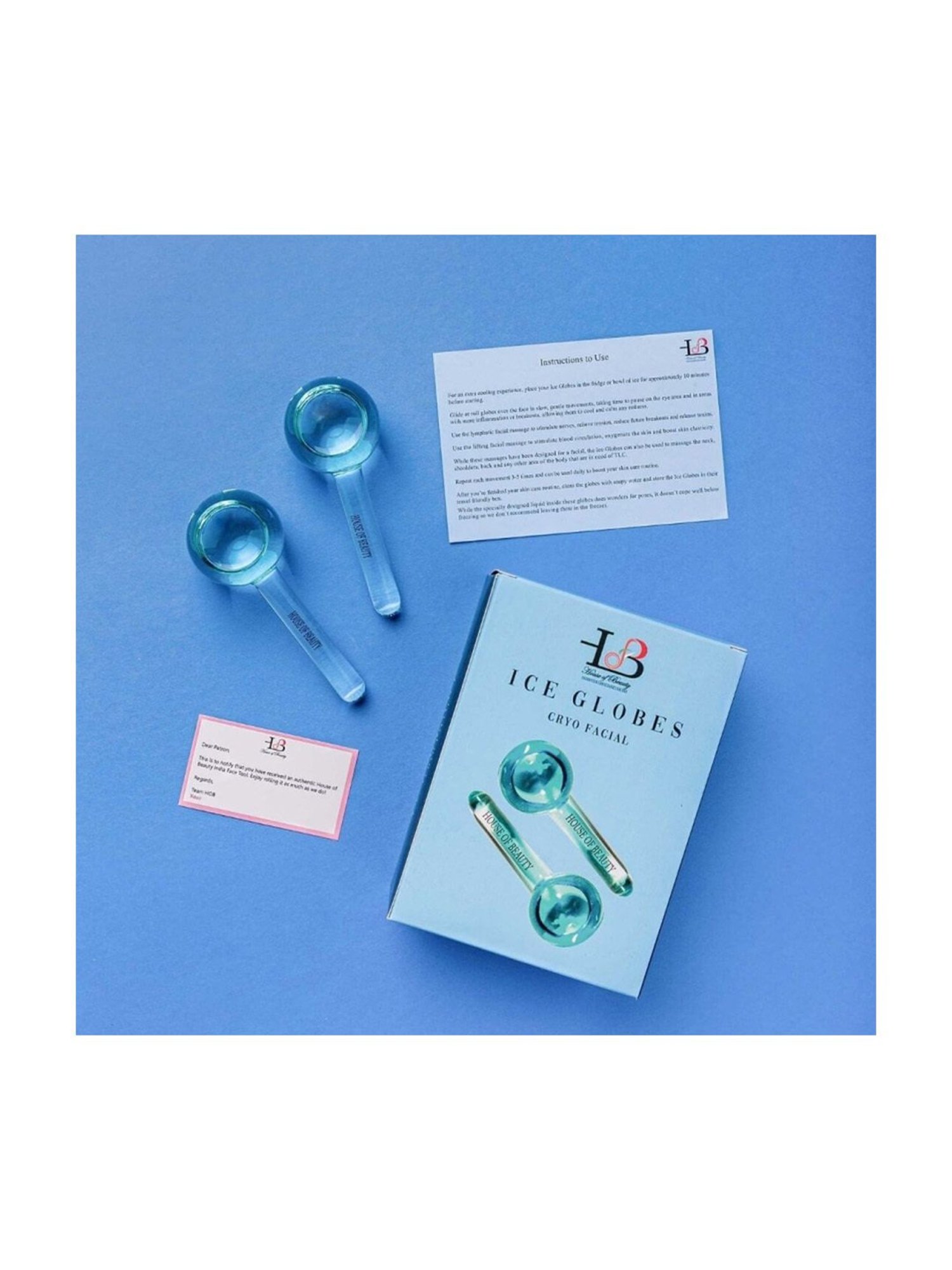 House of Beauty Blue Ice Globes - 1 Pair - 280 gm