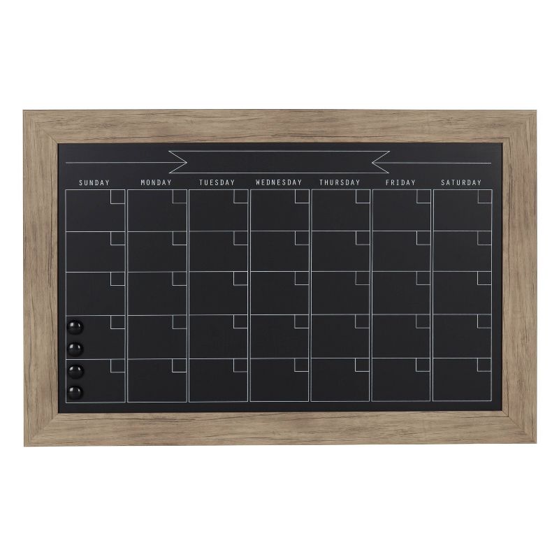 23" x 29" Beatrice Monthly Calendar Black - DesignOvation