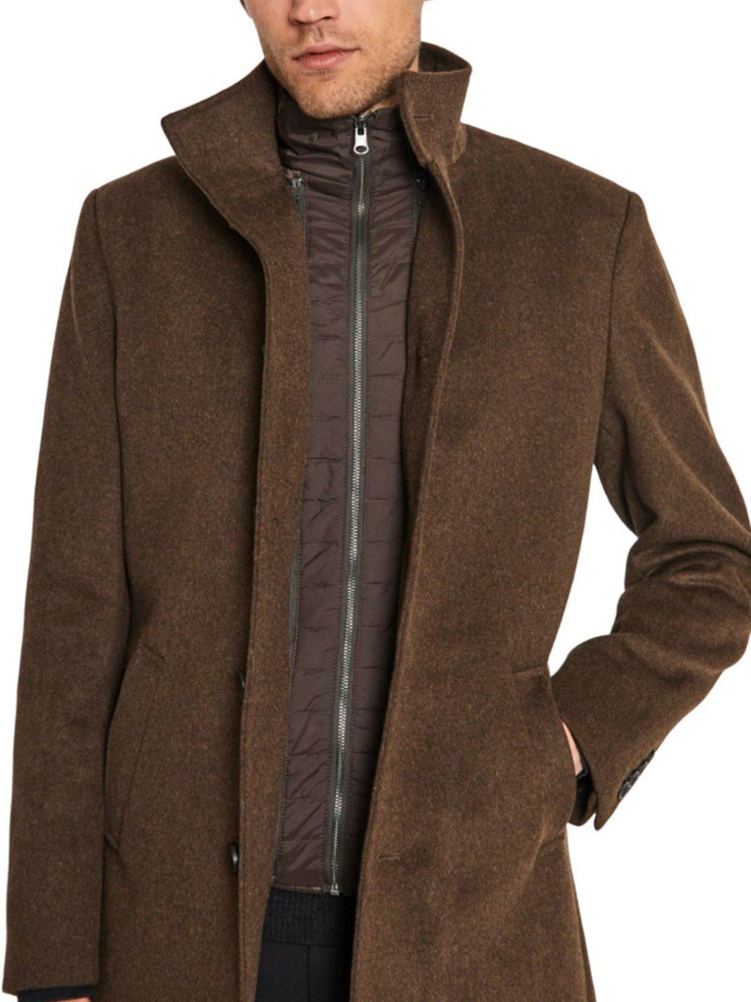 Bruun & Stengade Brown Slim Fit Coats