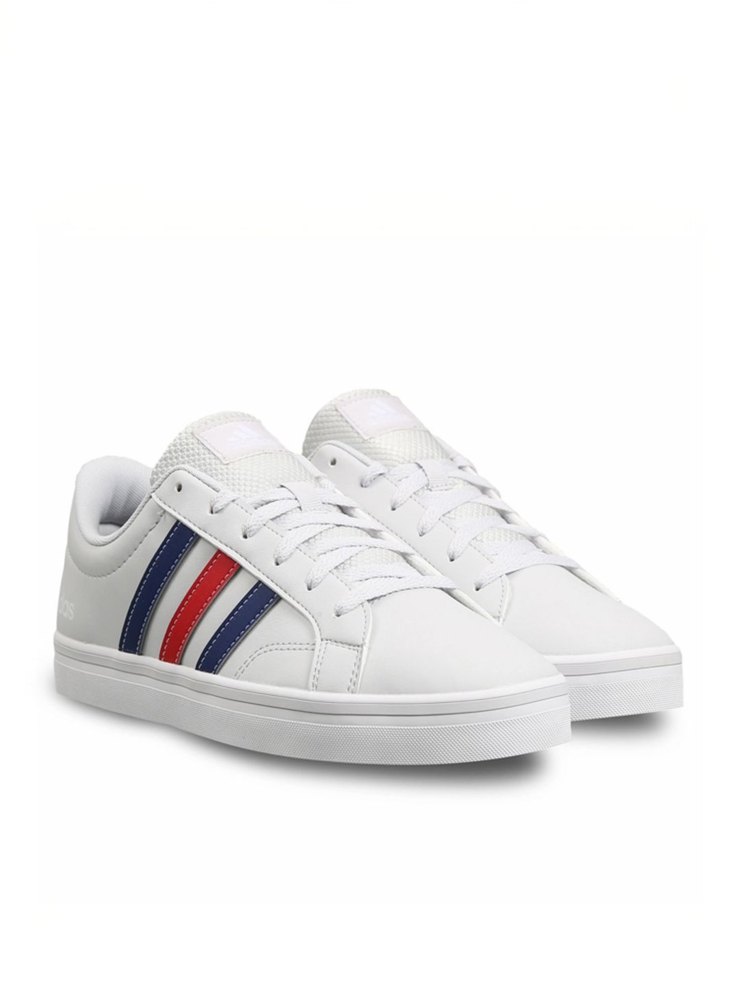 Adidas Men's Vs Pace 2.0 White Skateboarding Shoes