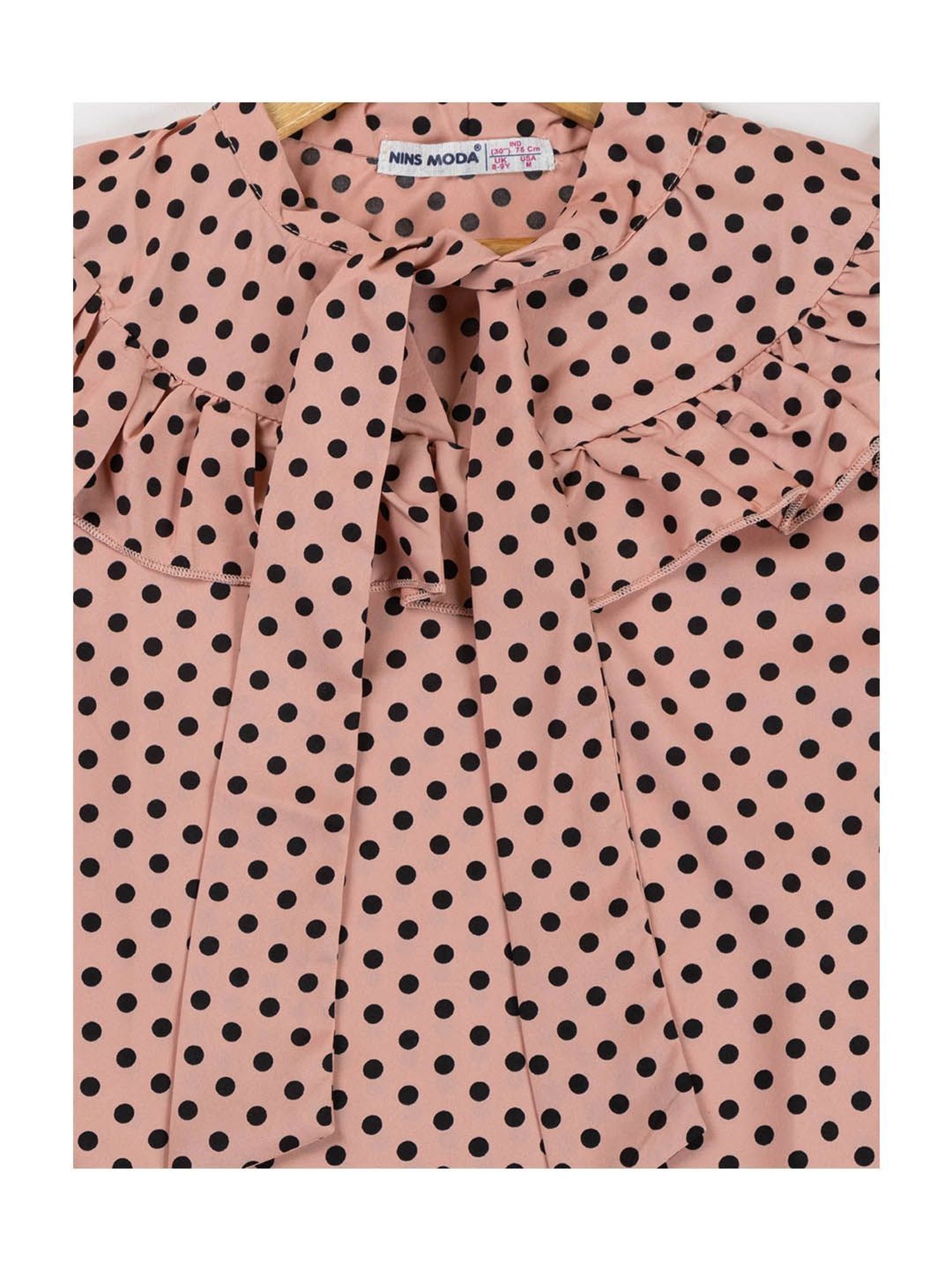 NINS MODA Kids Peach Printed Top