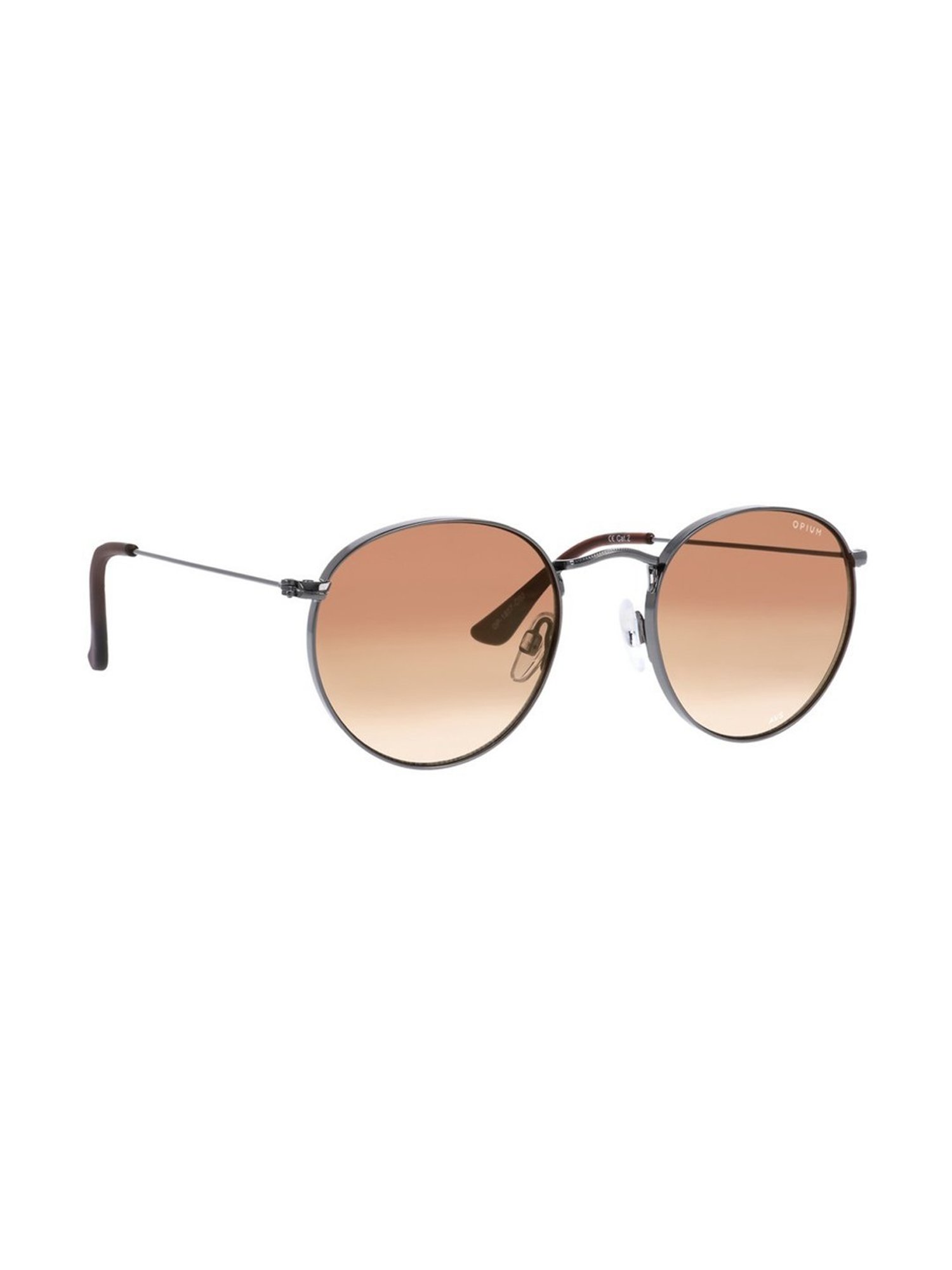 Opium Brown Round Unisex Sunglasses