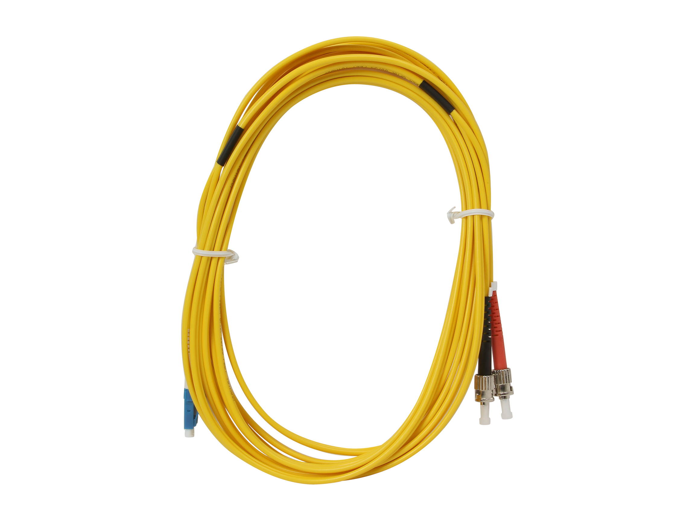 BYTECC SD-LST5 5m SD-LST LC to ST Duplex (2 Strand) Cable, Single Mode 9/125 Standard Zipcore