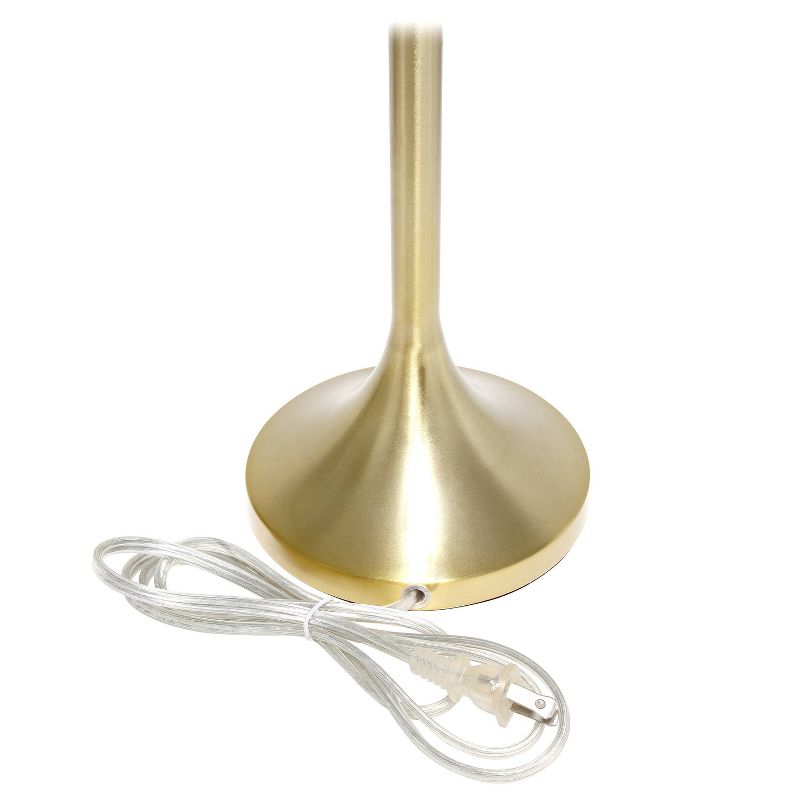 Tapered Desk Lamp with Polka Dot Fabric Drum Shade Gold - Simple Designs