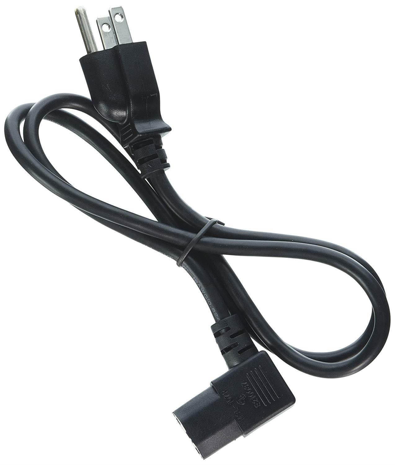 SF Cable 3 ft 18 Universal Right Angle Power Cord (IEC320 C13 to NEMA 5-15P)