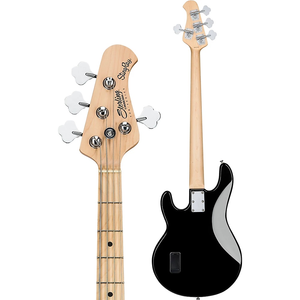 Sterling by Music Man StingRay Ray4 Maple Fingerboard Electric Bass Black Black Pickguard