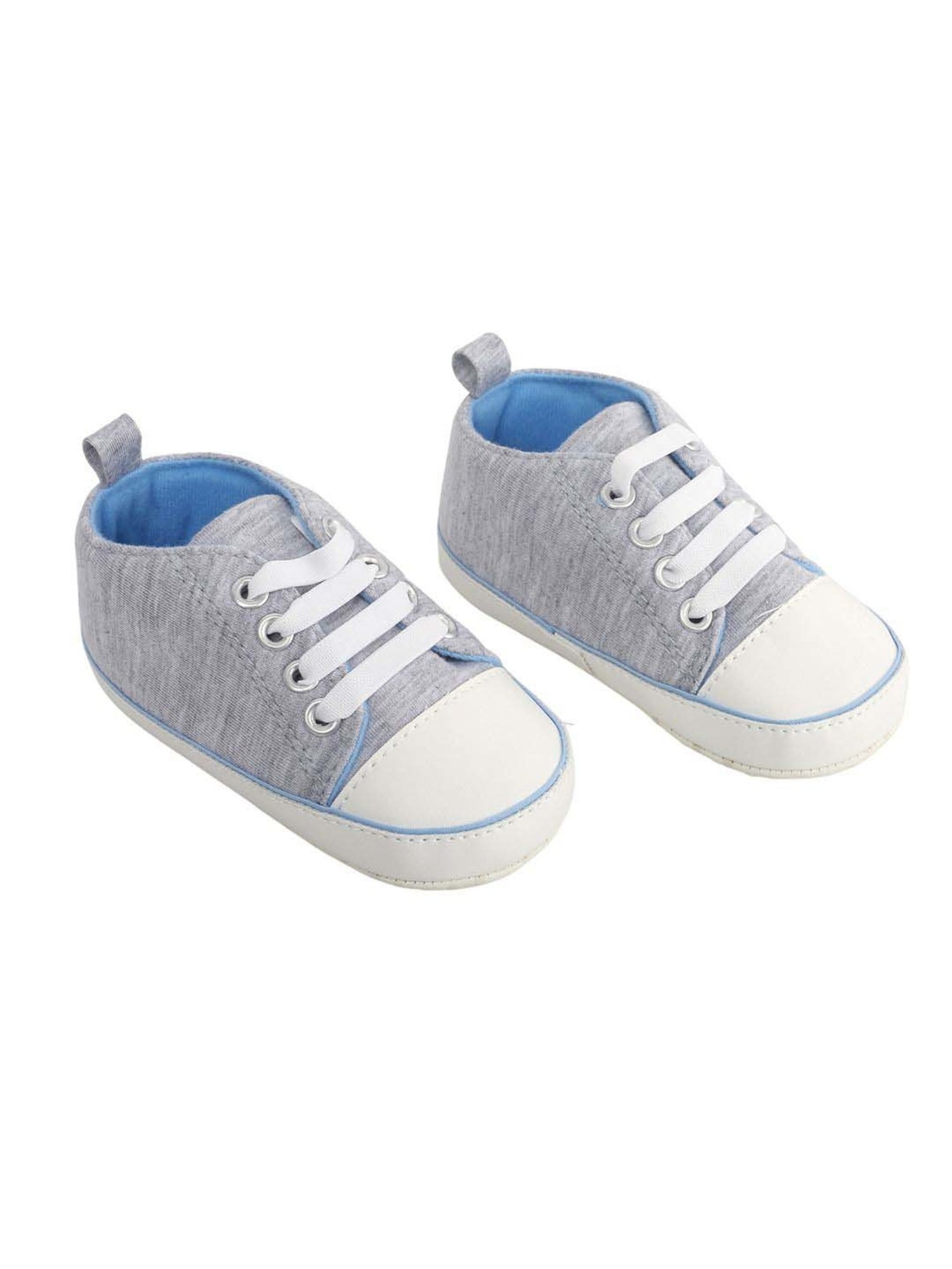 Baby Moo Kids Grey & White Casual Booties