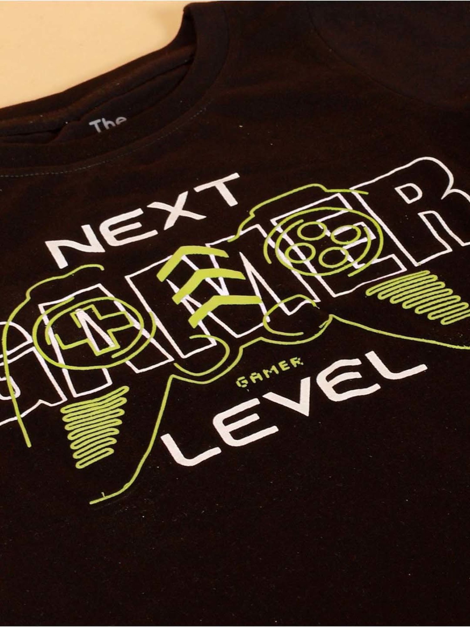 The Mom Store Kids Black & Grey Cotton Printed T-Shirt Set