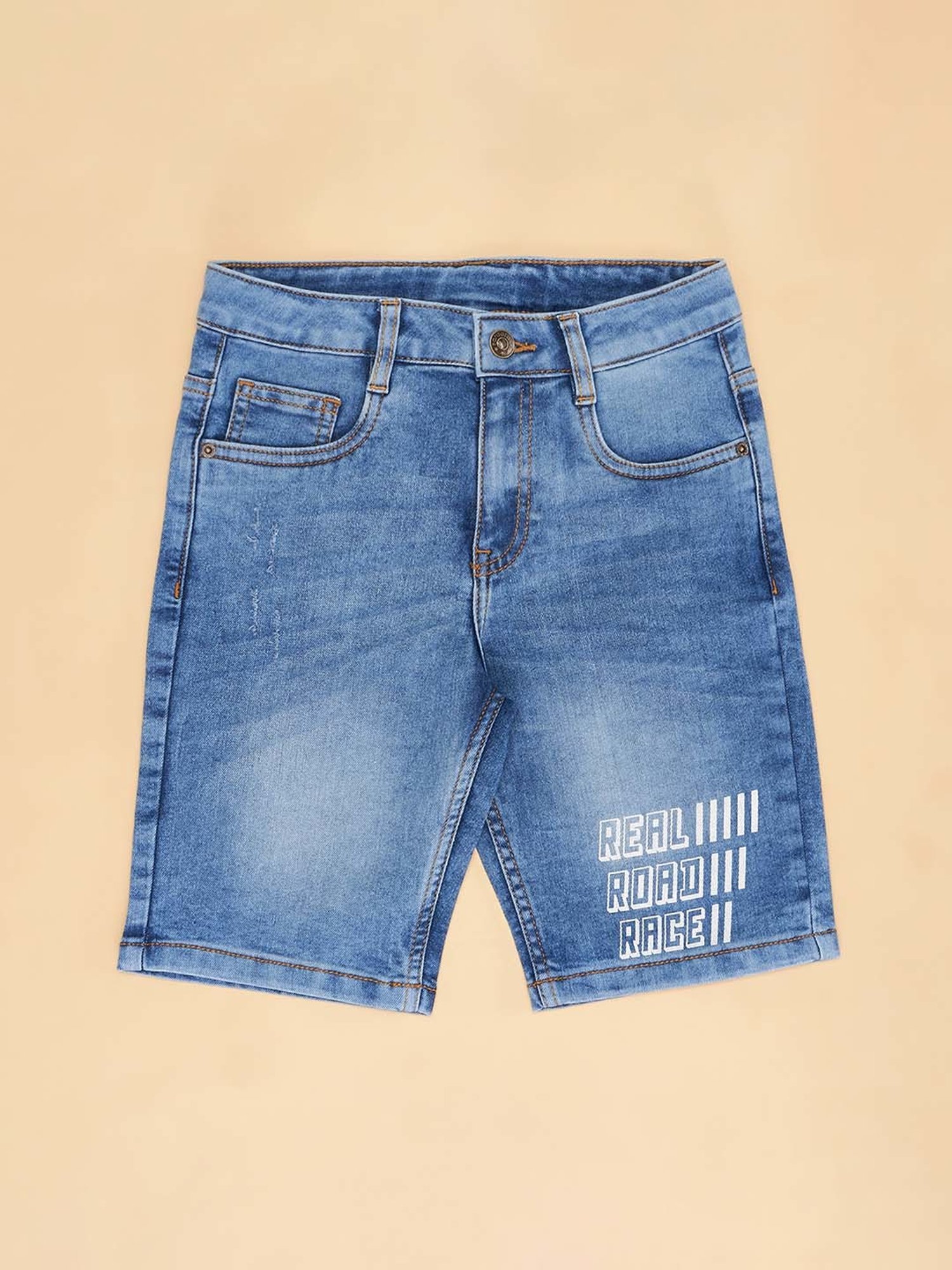 Pantaloons Junior Kids Dusk Blue Printed Shorts