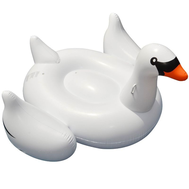 Swimline Giant Inflatable Ride-On 75-Inch Swan Float For Swimming Pools | 90621