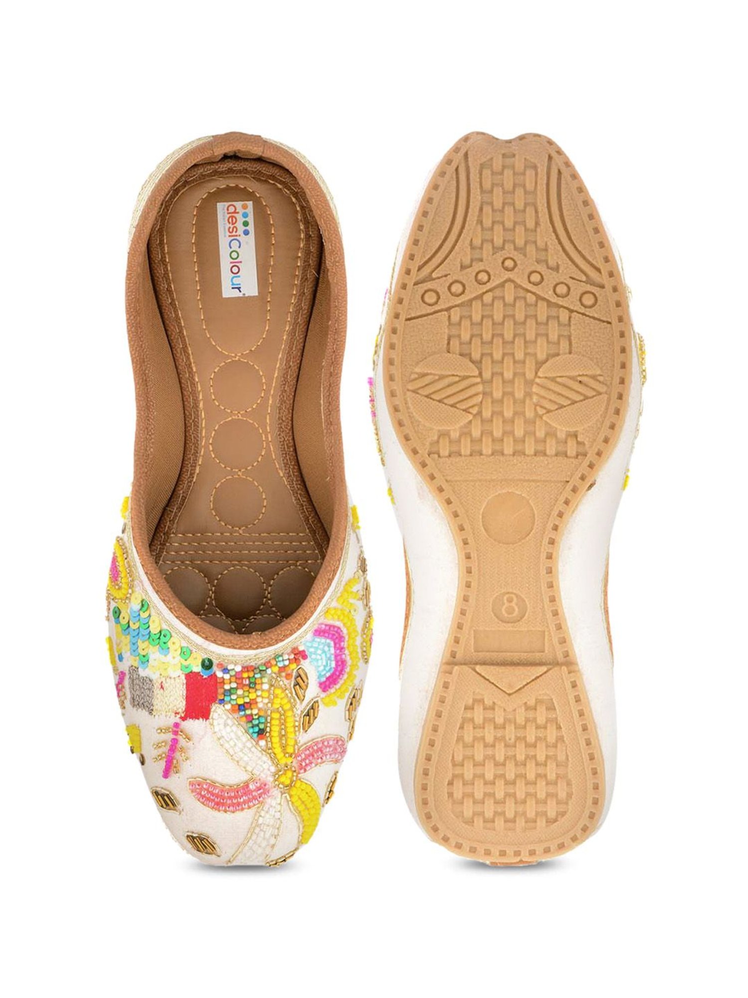 Desi Colour Women's Multicoloured Ethnic Juttis