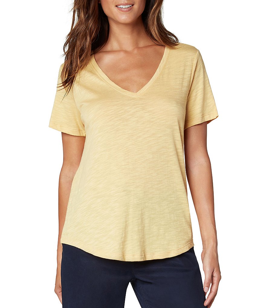 Liverpool Los Angeles V-Neck Short Sleeve Knit Tee