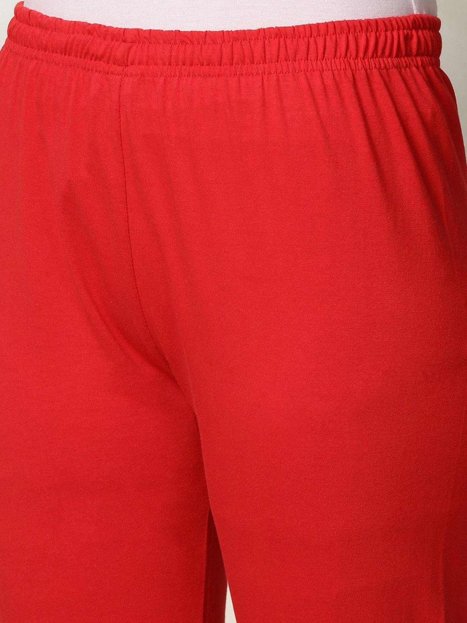 Biba Red Embellished Kurta With Churidar & Dupatta