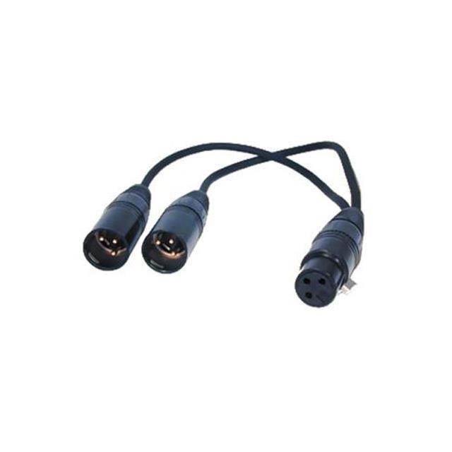 Comprehensive 1' XLR Jack to Two XLR Plugs Audio Adapter Cable #XLRJ-2XLRP