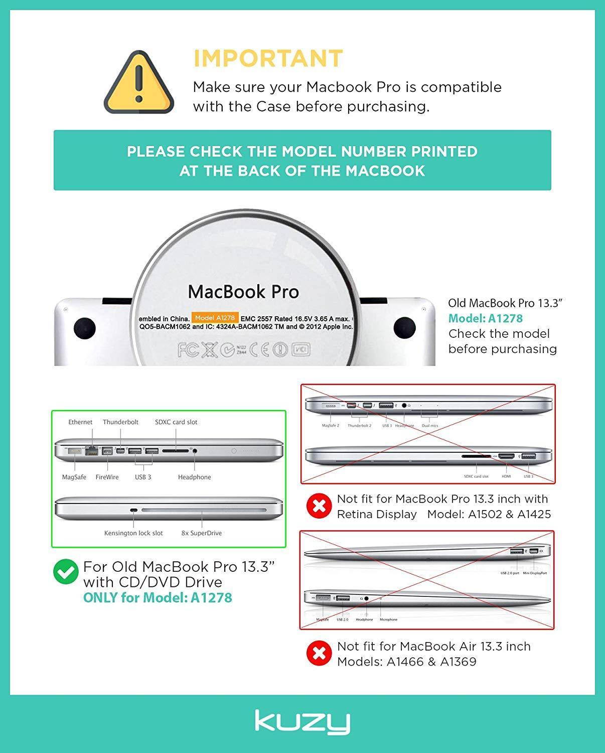 Ultra Slim Rubberized Hard Case for MacBook Pro 13" with CD-ROM Model A1278 Shell Cover with Keyboard Skin For Apple MacBook Pro 13 Inch
