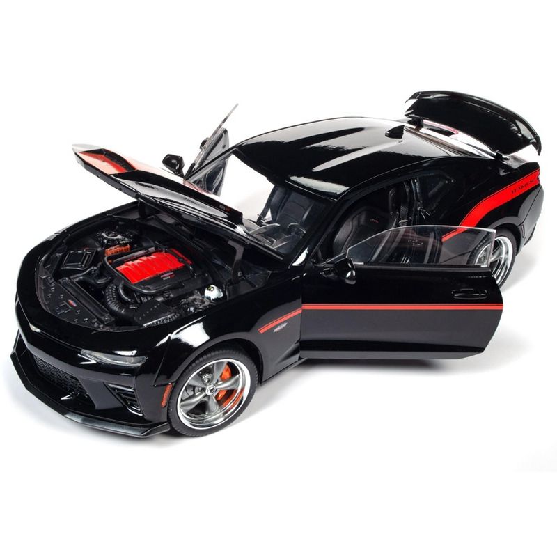 2018 Chevrolet Camaro Yenko/SC Stage I Coupe Black w/Orange Stripes Ltd Ed 300 pcs 1/18 Diecast Model Car by Autoworld