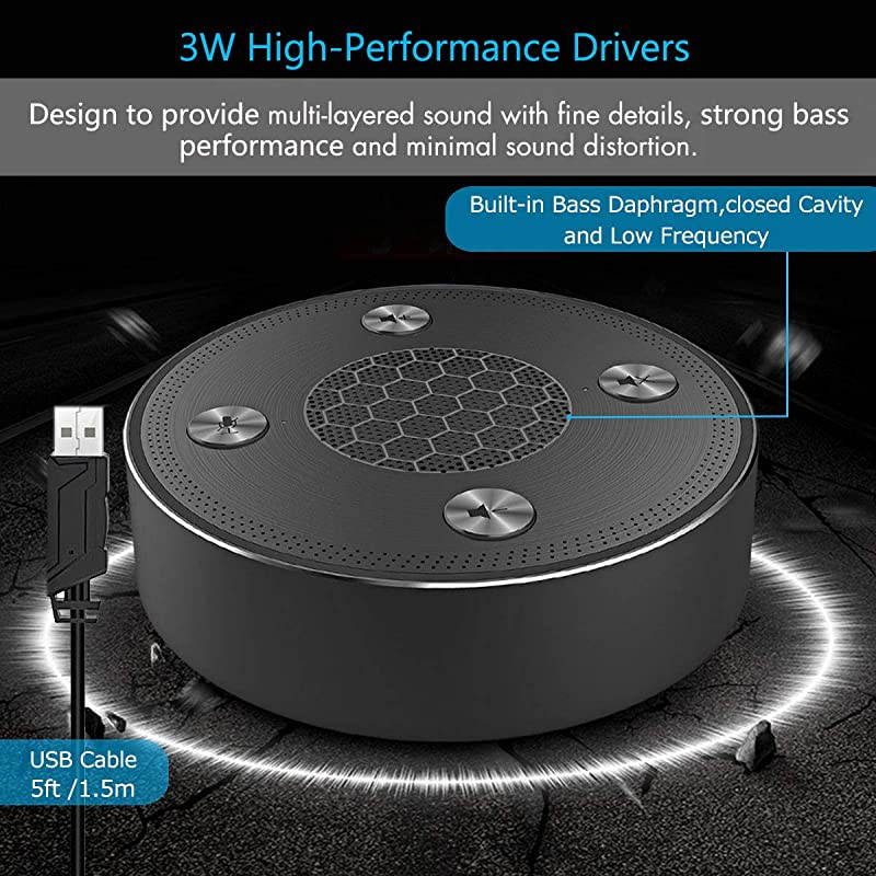 USB Microphone Speakers  ZM330 Speakerphone Omnidirectional Desktop Computer Conference Mic with 360 Voice Pickup Mute Function for Streaming VoIP CallsSkypeInterviewsChatting