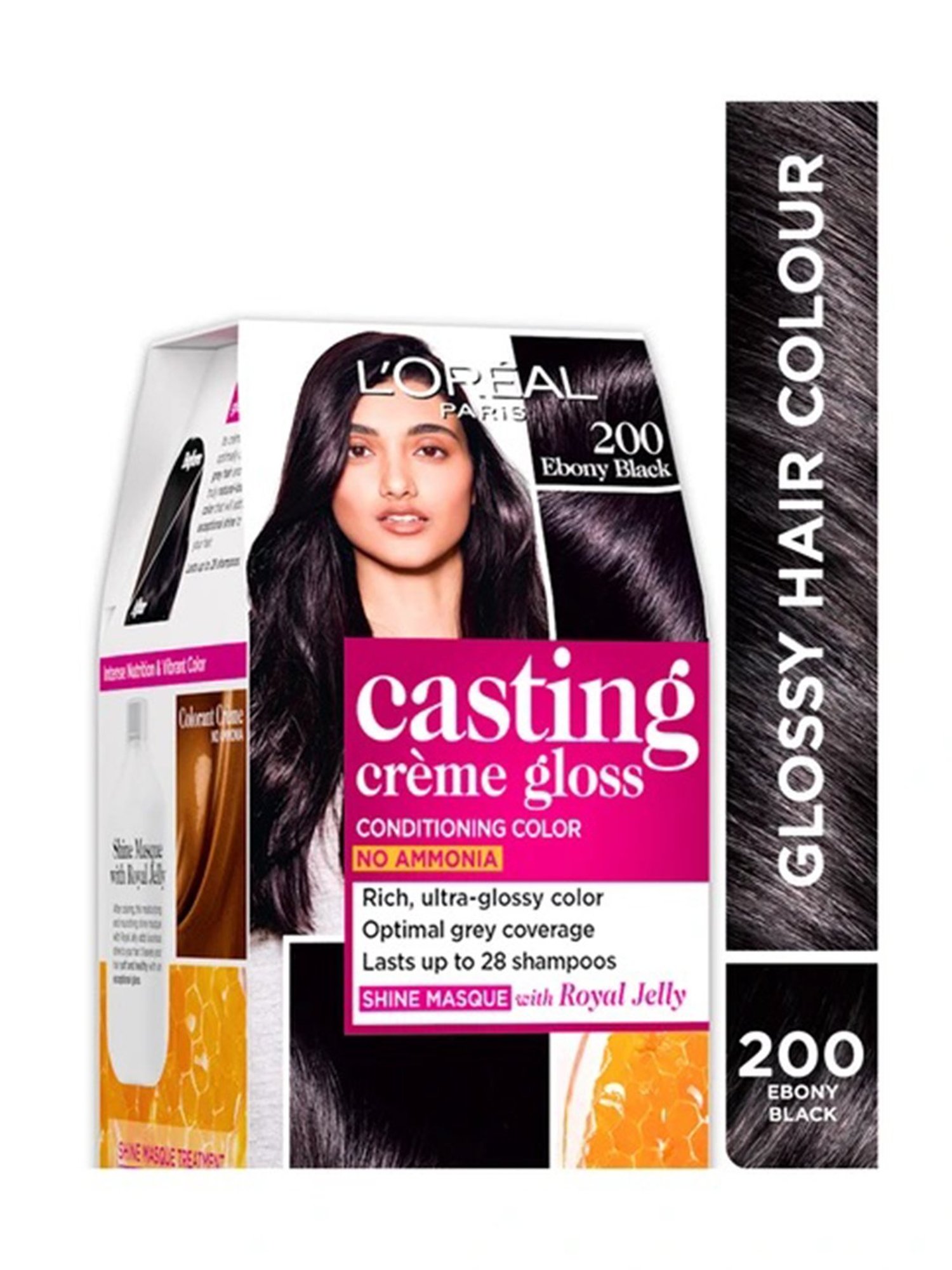 L'Oreal Pari Casting Creme Gloss Conditioning Hair Colour 400 Dark Brown - 87.5 gm + 72 ml