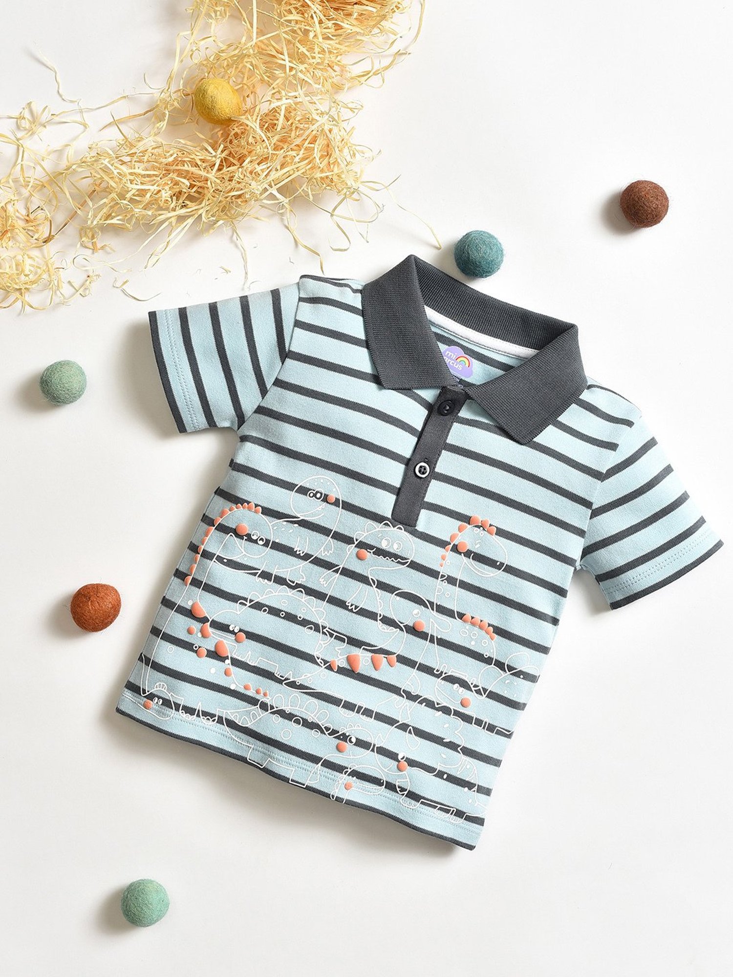 MiArcus Kids Blue & Black Striped T-Shirt