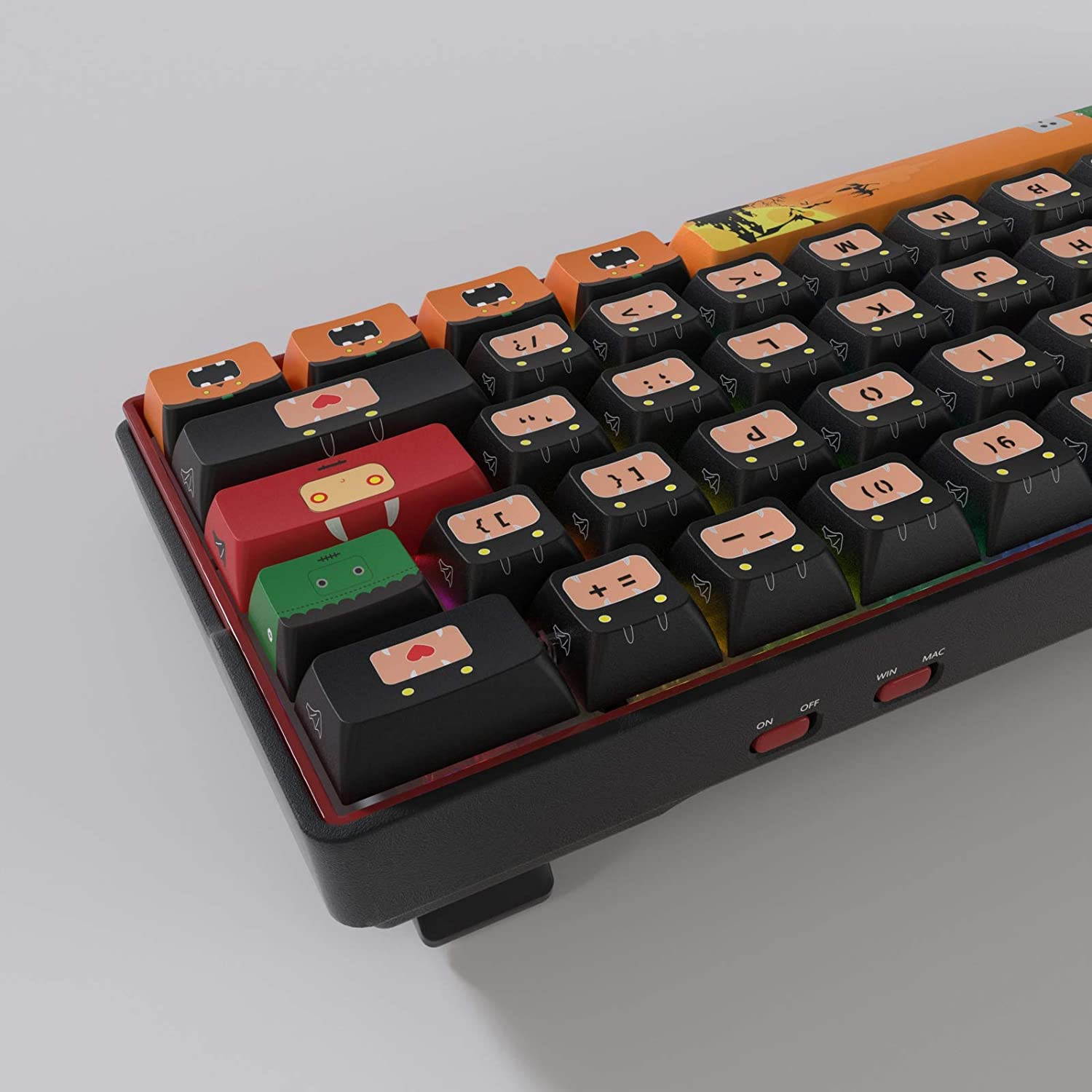 KEMOVE Halloween PBT Theme Keycaps 61 Keys - Black (Limited Edtion)