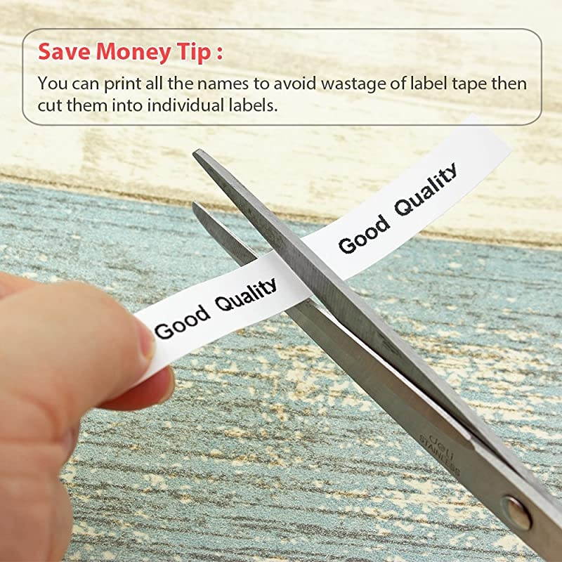 Maker Tape TZe Tape 12mm 047 Inch Laminated Black on ClearWhiteGoldSilver+White on ClearBlack+Gold on Black with P Touch Maker PTD200 PTD210 PTD400 262 Feet 8m 7Pack