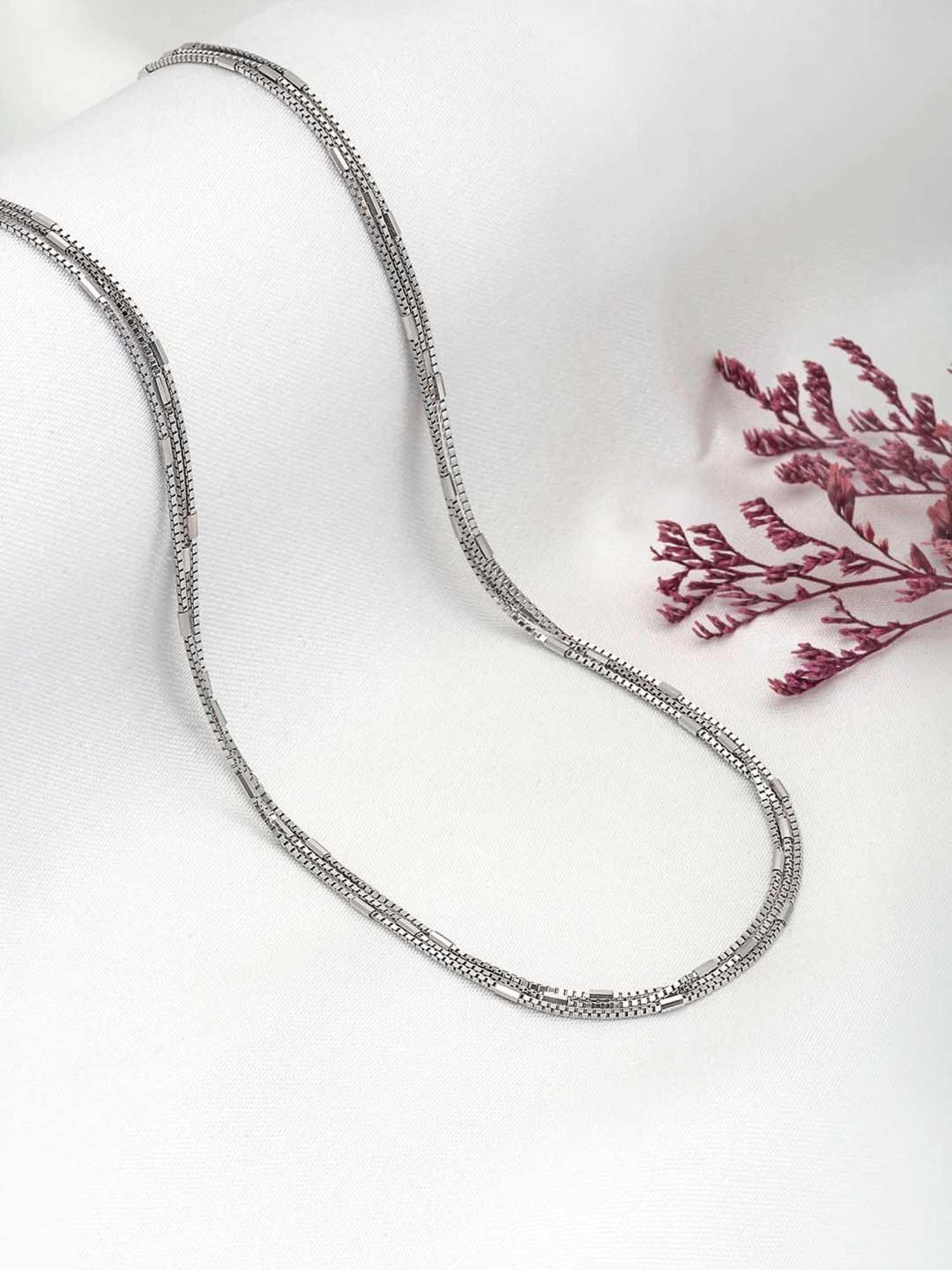 Zavya Sleek and Modern Golden Plated 92.5 Sterling Silver Box Chain