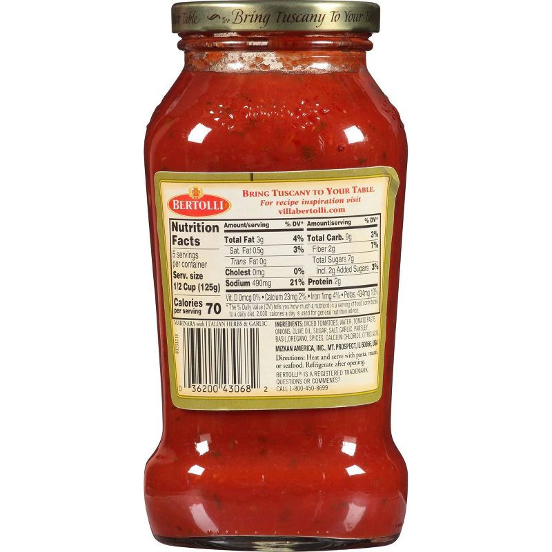 Bertolli Traditional Marinara with Italian Herbs & Fresh Garlic Pasta Sauce - 24oz