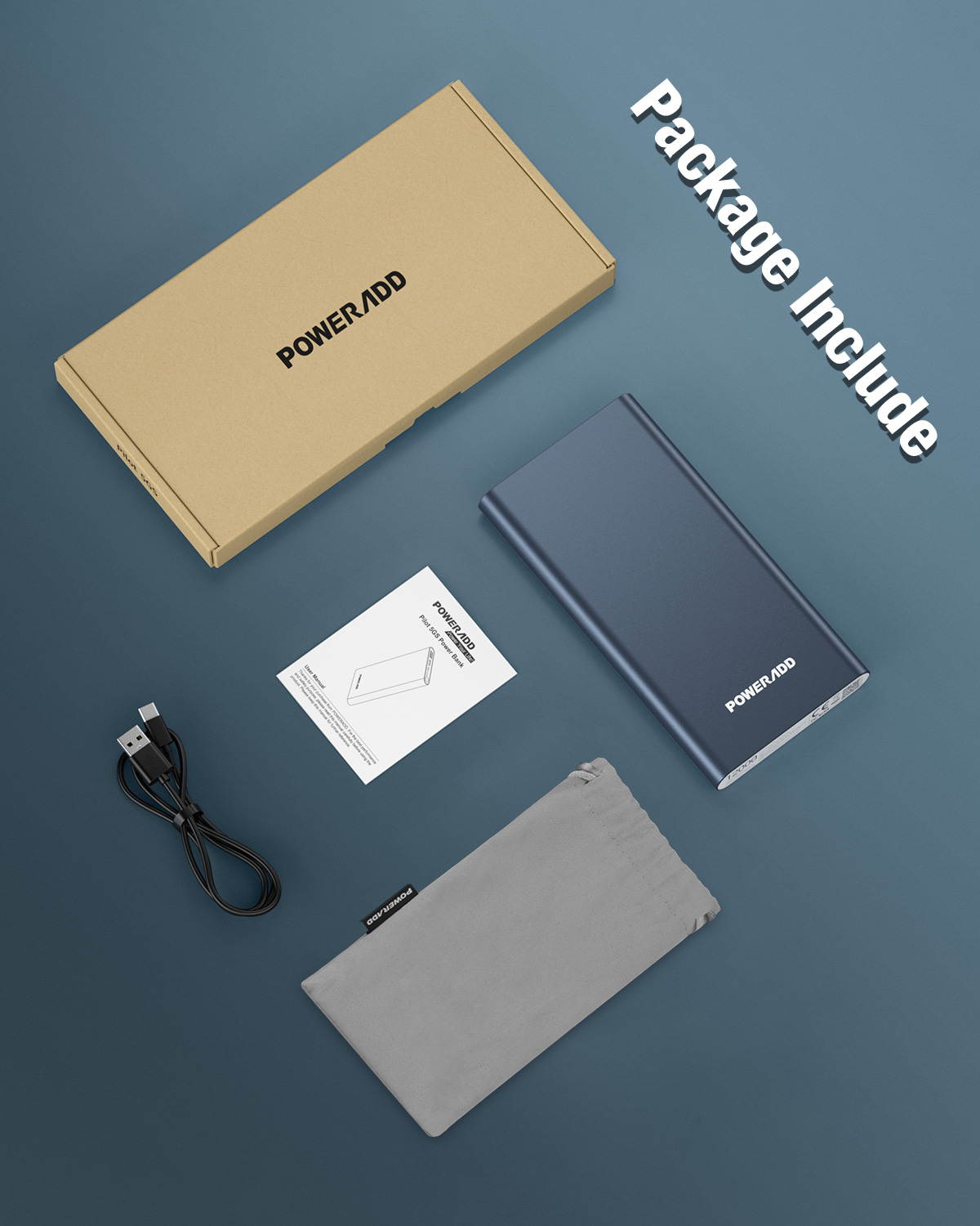 12000mAh High Capacity Fast Charge Ultra Thin Mobile Power Bank Fast Charging Phone Charger