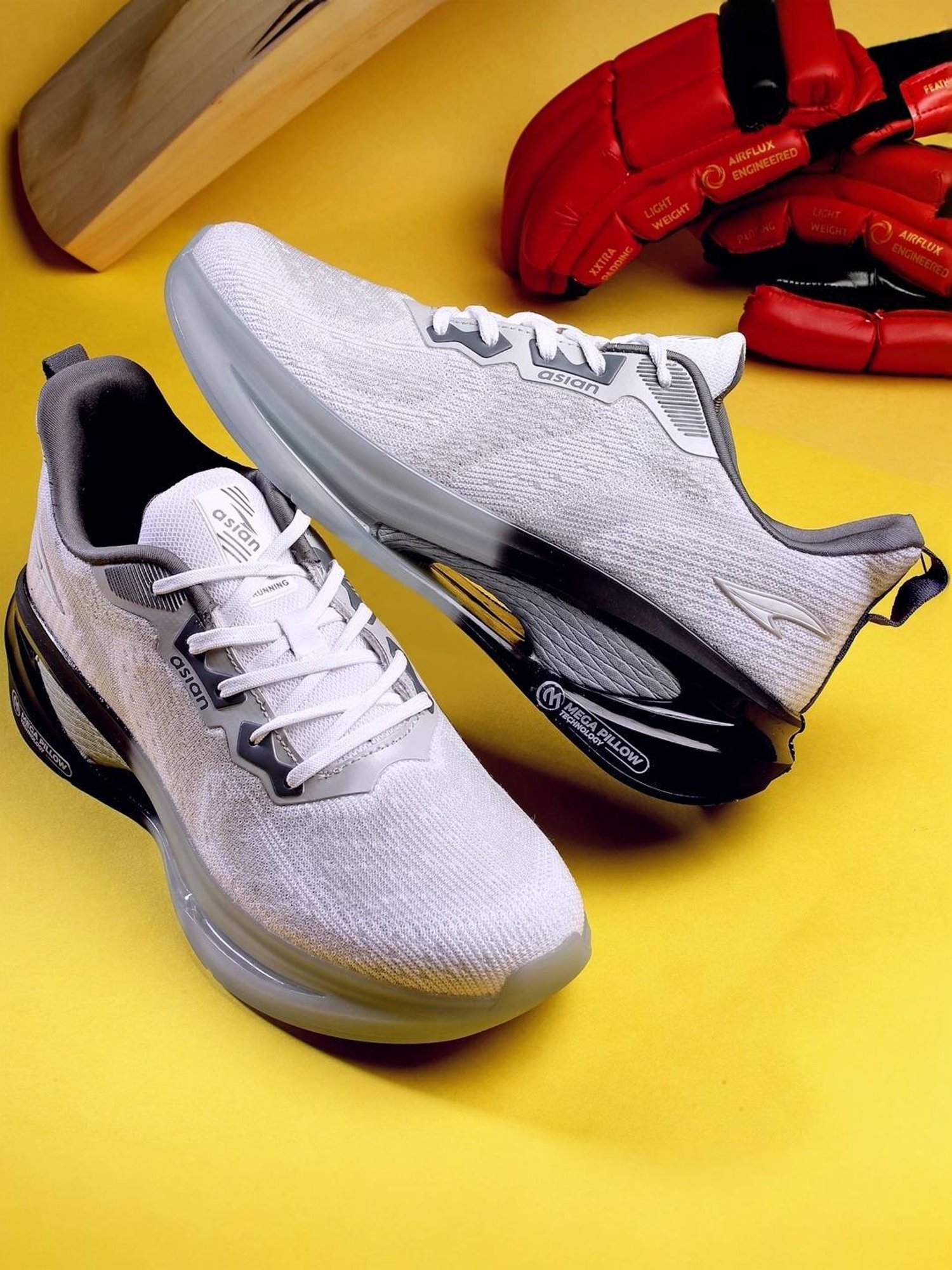 Asian Men's Grey Running Shoes