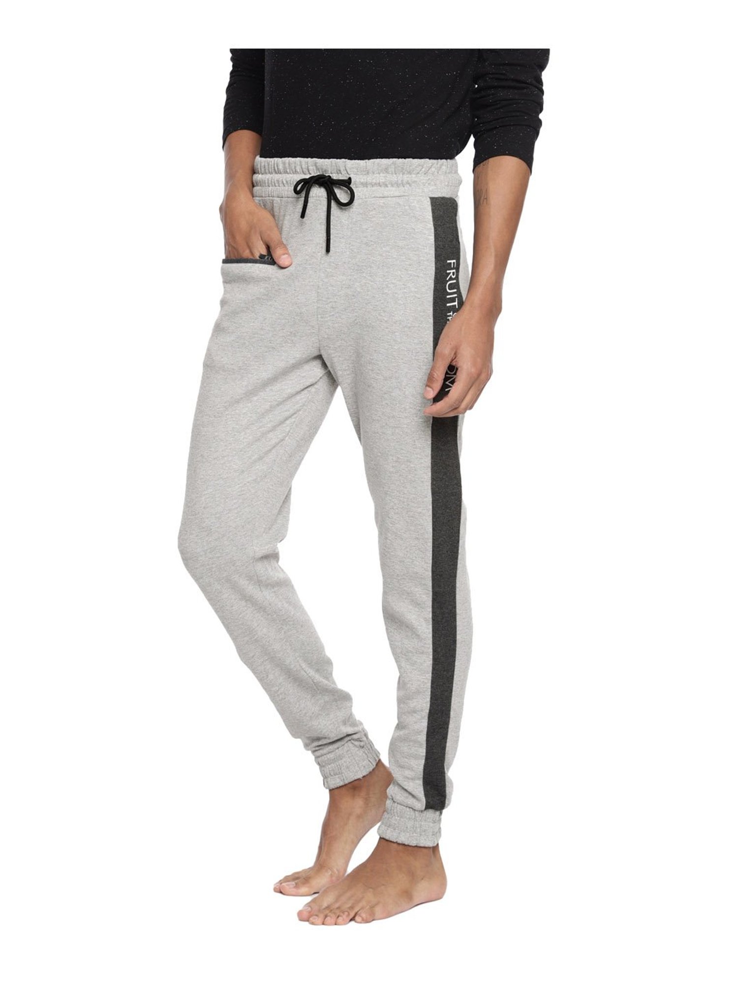 Fruit of the loom Grey Melange Regular Fit Joggers