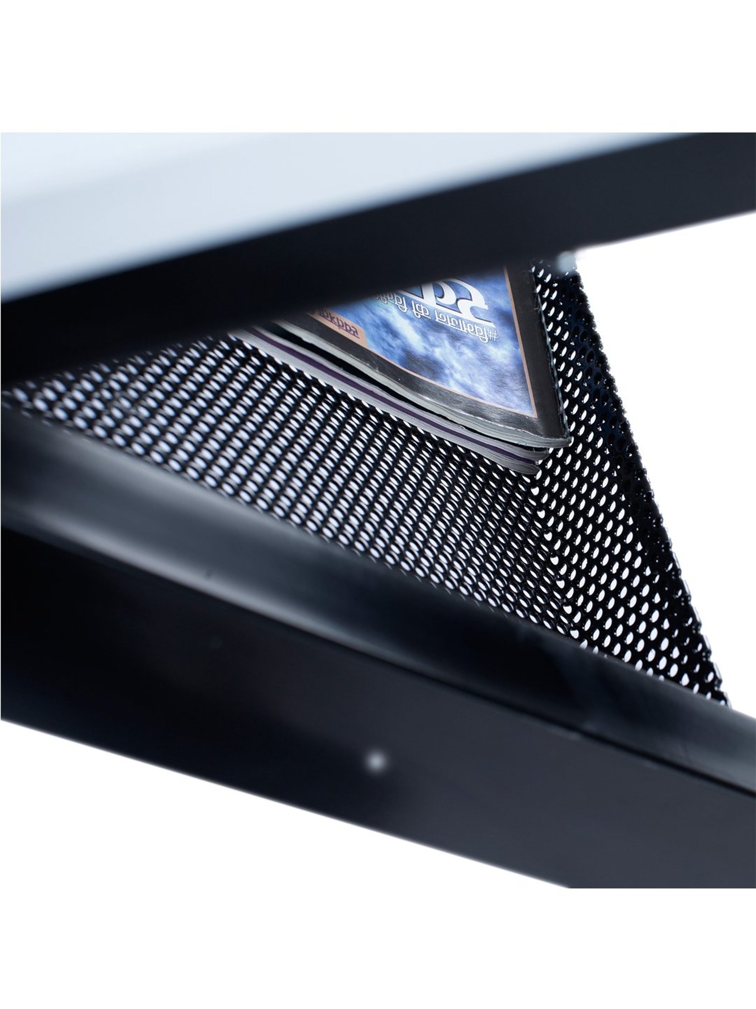 Delite Kom XOXO Frosty White & Black Engineered Wood Study Table