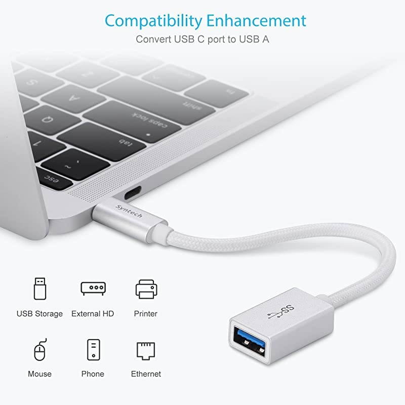USB C to USB Adapter, 2 Pack USB C to USB3 Adapter,USB Type C to USB,Thunderbolt 3 to USB Female Adapter OTG Cable