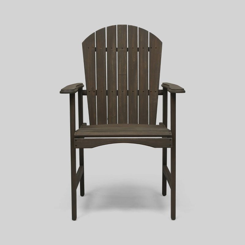 3pc Oso Acacia Wood Half-Round Patio Bistro Set Gray - Christopher Knight Home