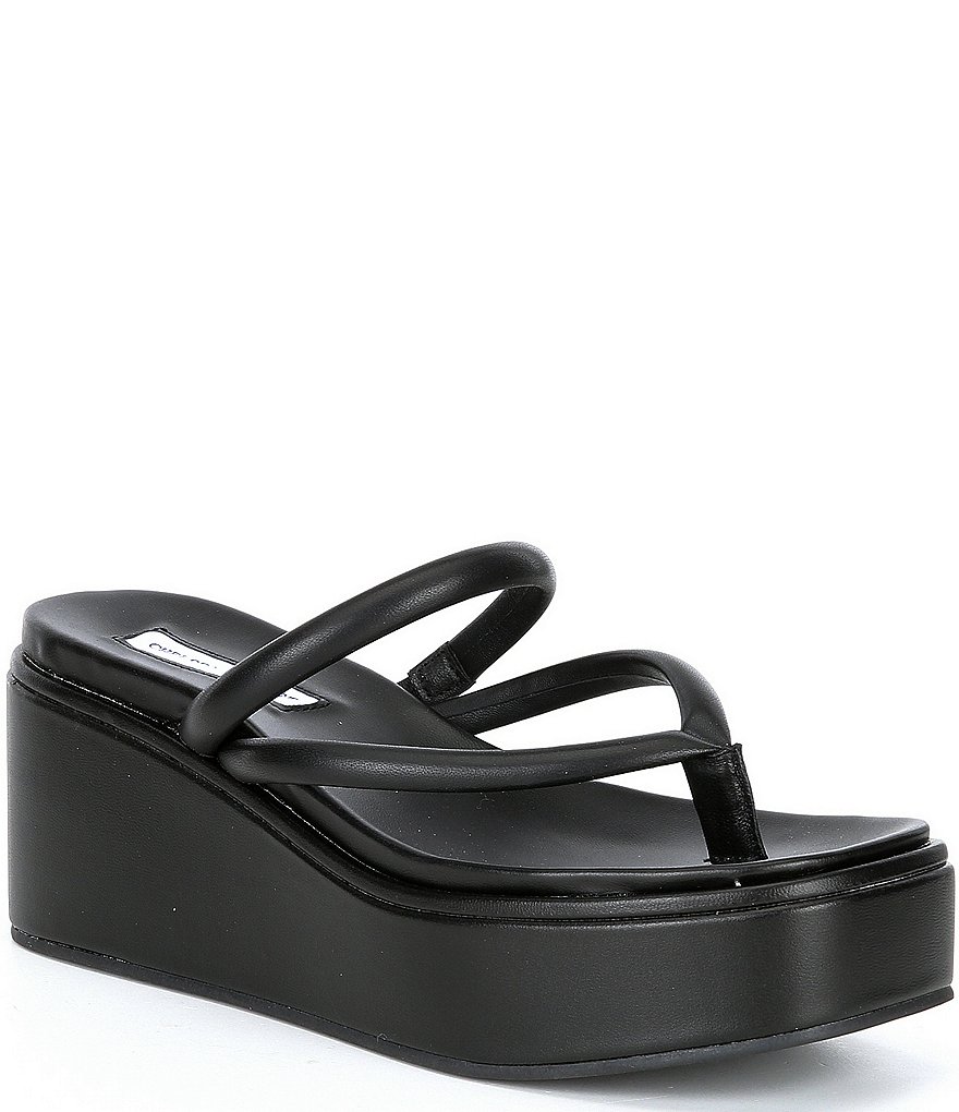 Chelsea & Violet Benni Flatform Wedge Thong Sandals