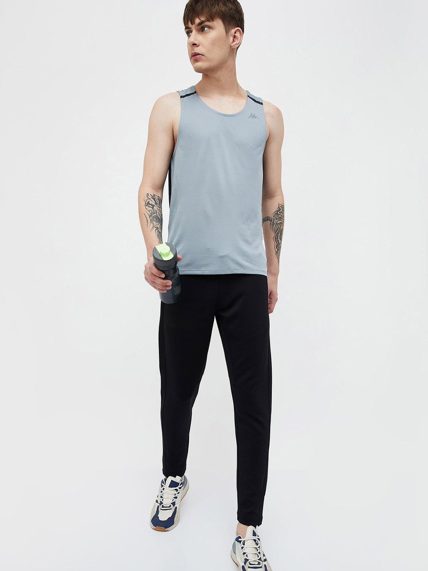 KAPPA Steel Grey Regular Fit Tank T-Shirt