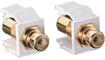 Snap In RCA Jack Almond w Yellow