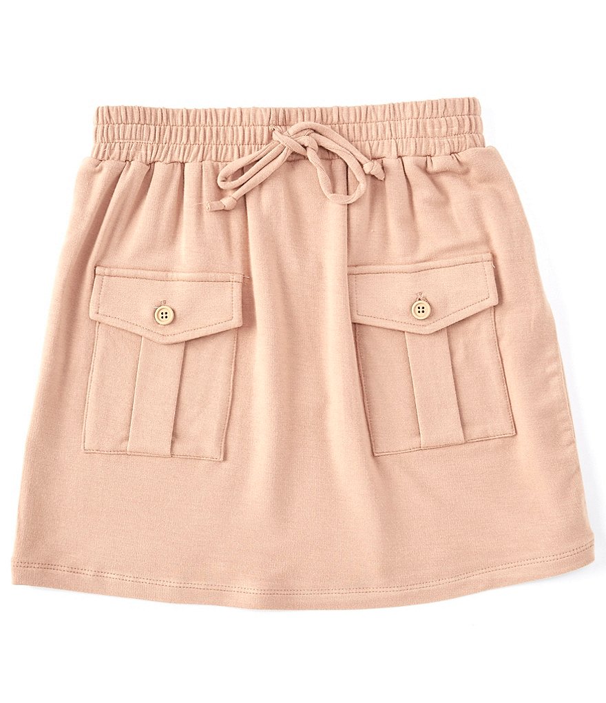 I.N. Girl Big Girls 7-16 Button-Front Denim A-Line Skirt