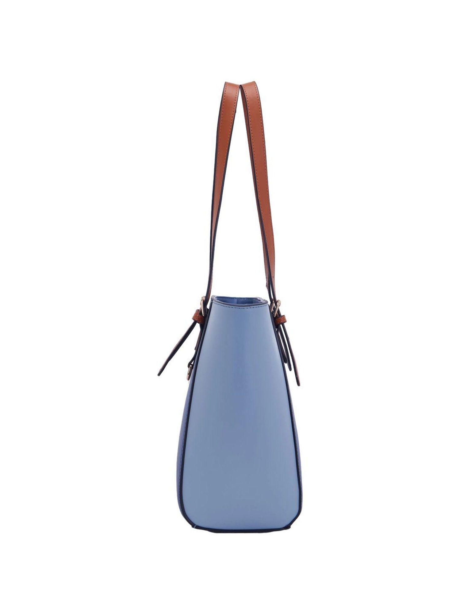 Giordano Blue Color Block Medium Tote Handbag