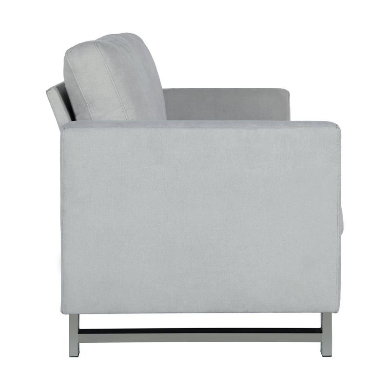 Dante Sofa with Chrome Legs Light Gray - CosmoLiving by Cosmopolitan