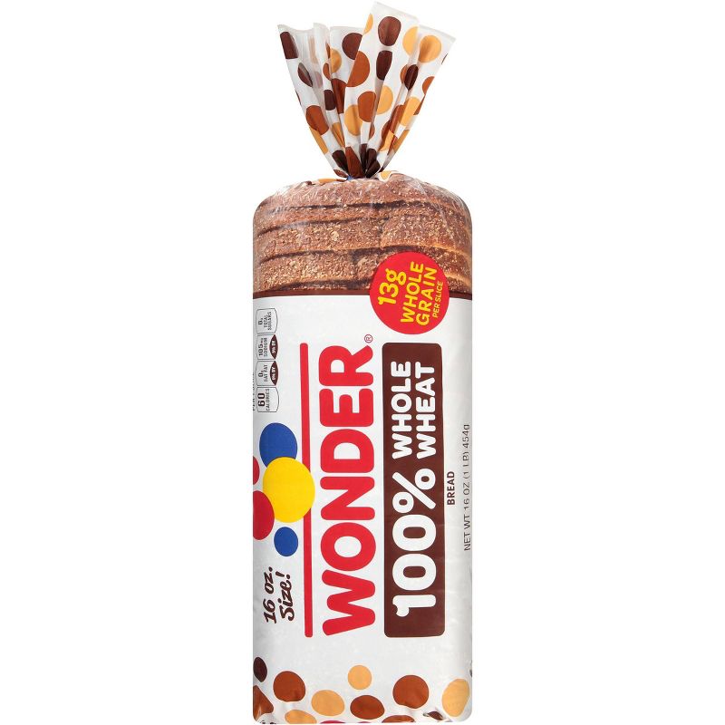 Wonder 100% Whole Wheat Sliced Bread - 16oz