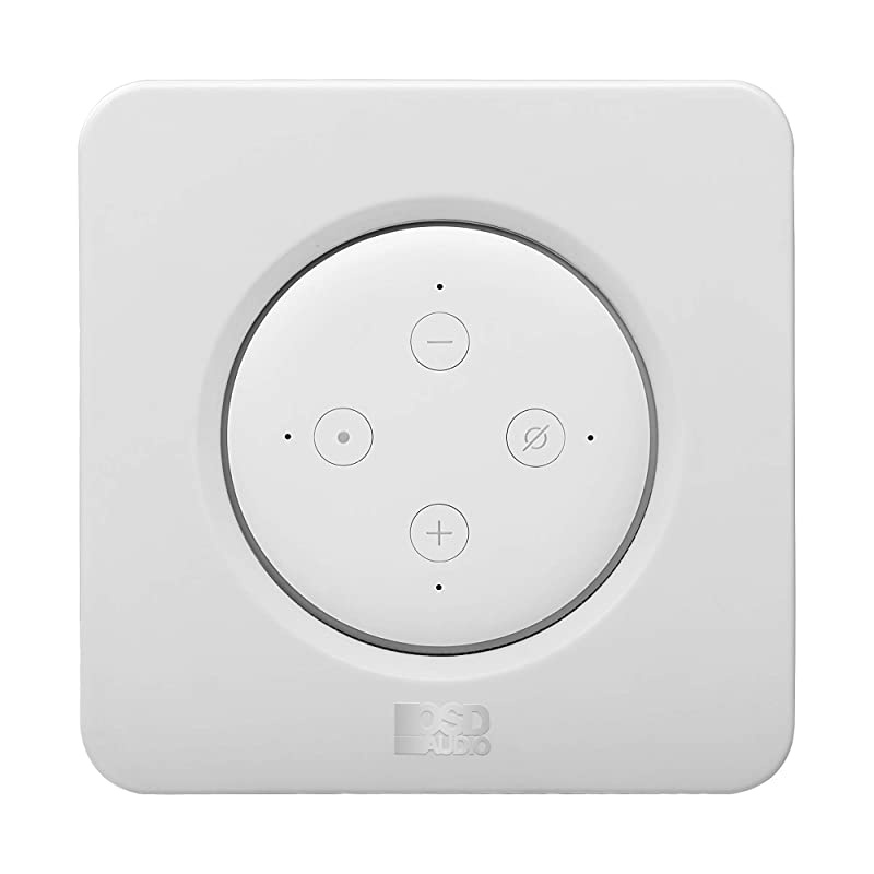 In Wall Amplifier for Alexa Dot (3rd Gen) 40W x 2 Channel, Slim Flush Mount, Local Source input & Subwoofer Output Nero VOX