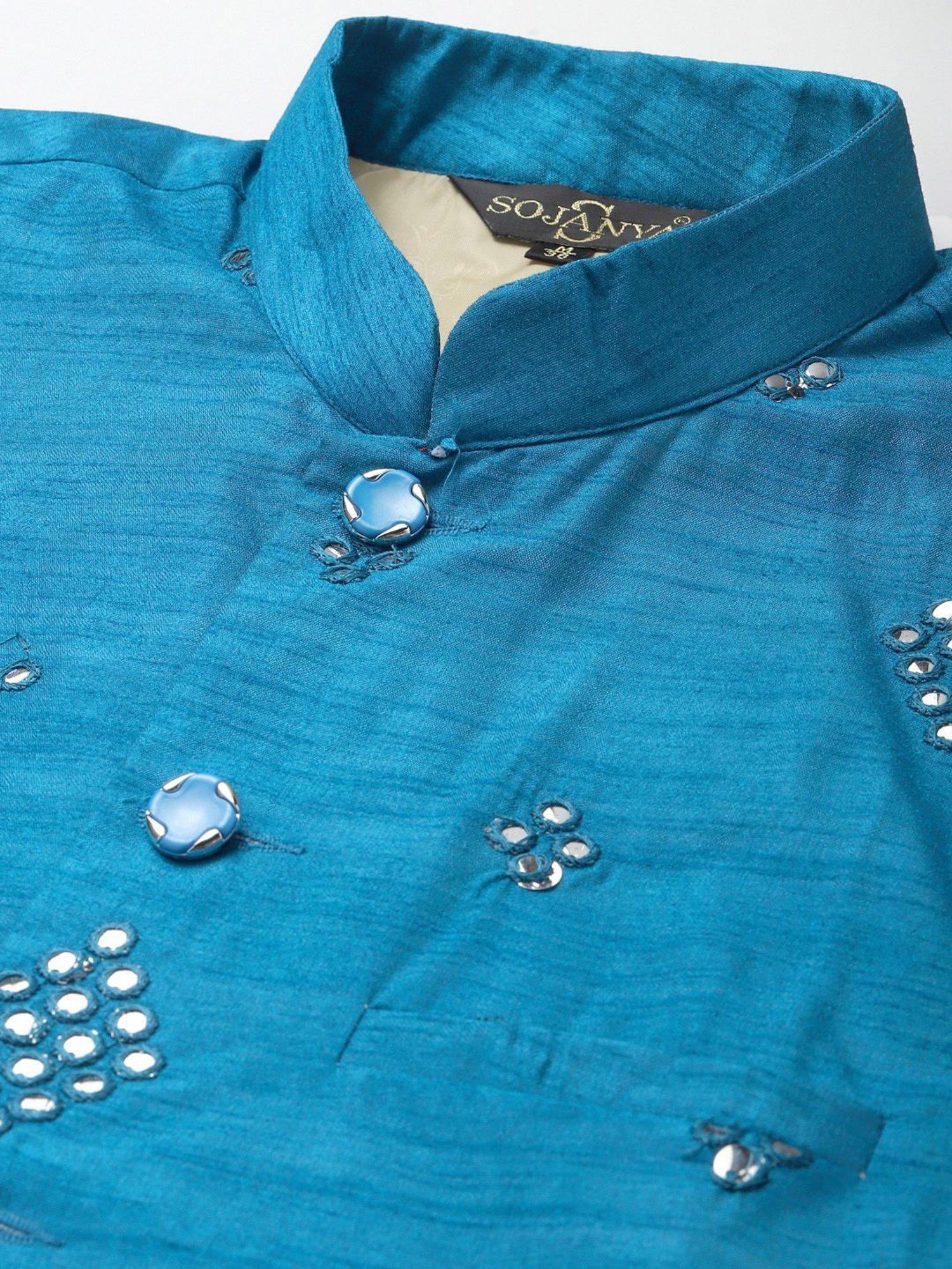 Sojanya Beige Regular Fit Printed Kurta Set With Jacket