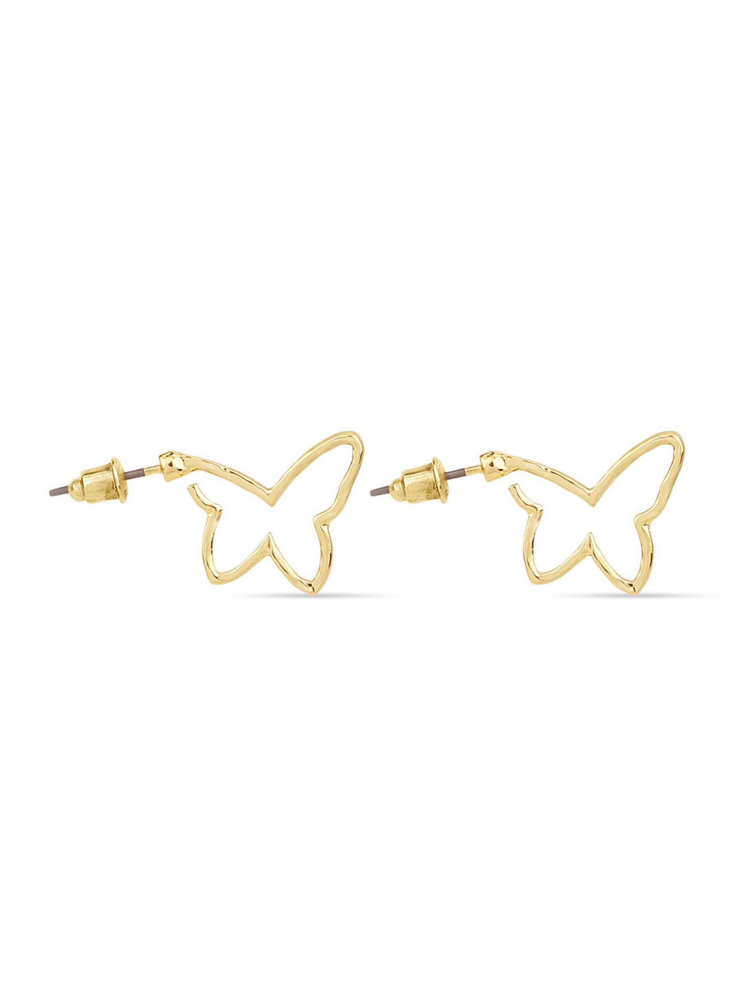 ToniQ Stylish Gold-Plated Butterfly Stud Earing For Women