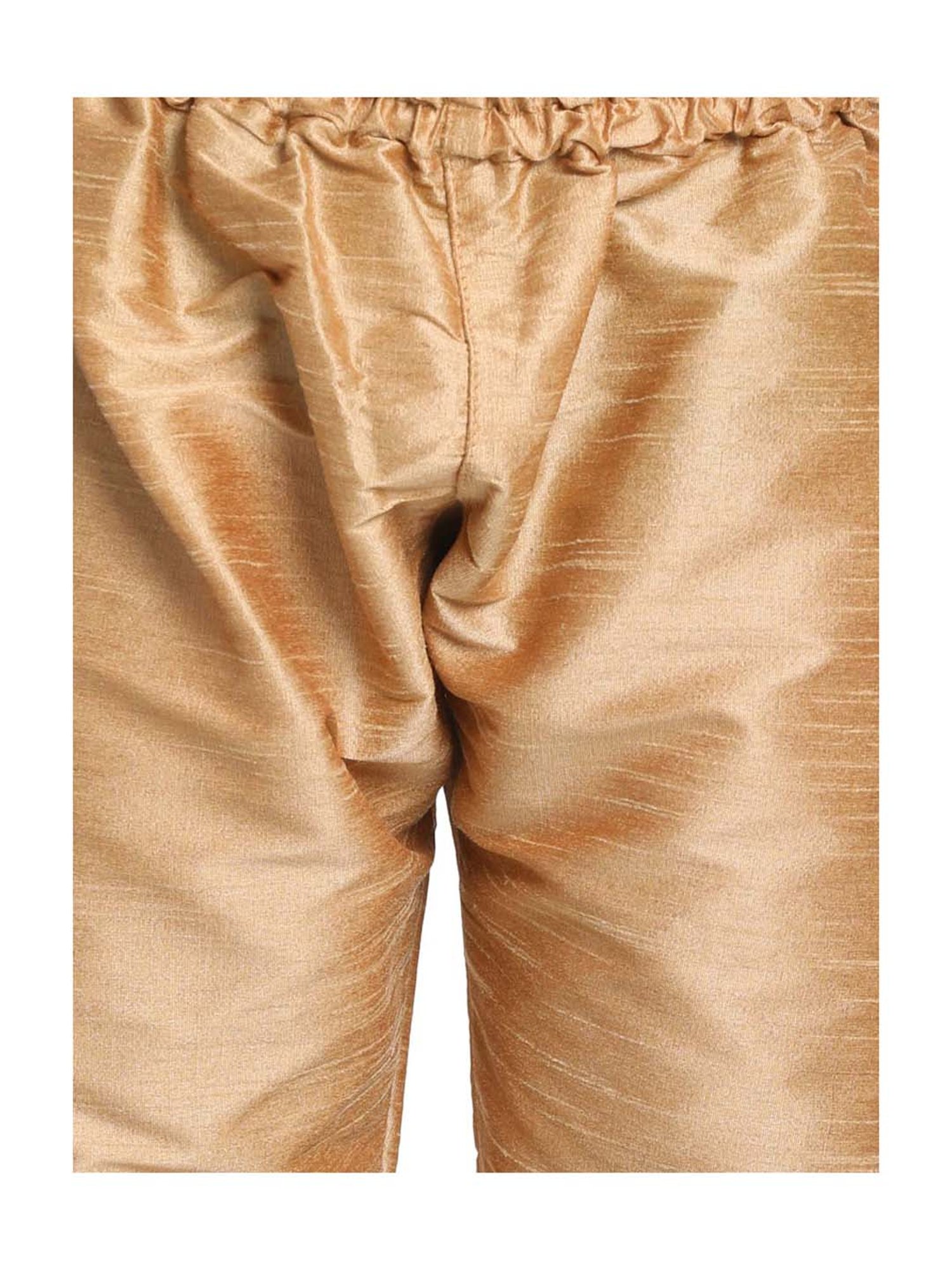 VASTRAMAY Kids Rose Gold Embellished Kurta Set