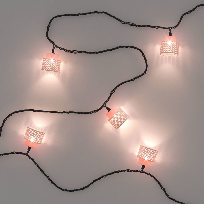 10ct Incandescent Outdoor String Lantern Lights White Punched - Project 62™