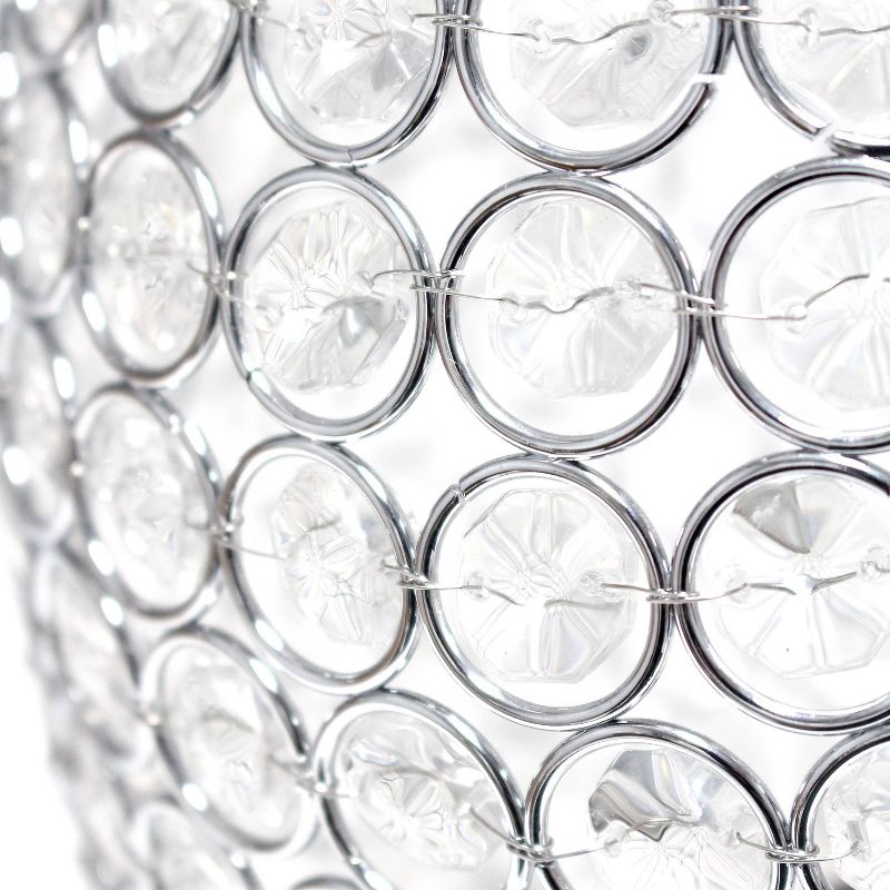 Elipse Crystal Decorative Curved Accent Uplight Table Lamp Chrome - Elegant Designs