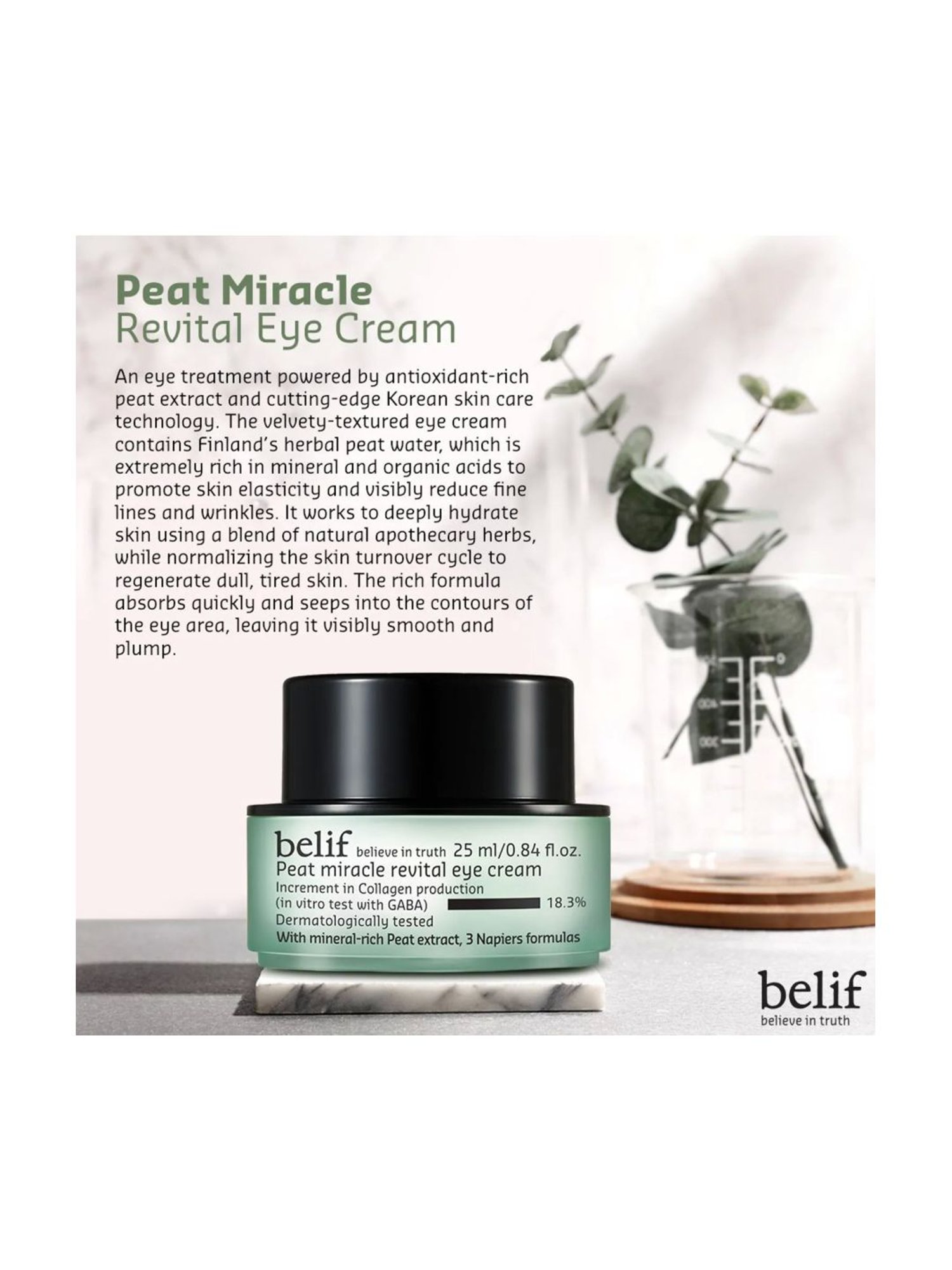 Belif Peat Miracle Revital Eye Cream - 25 ml