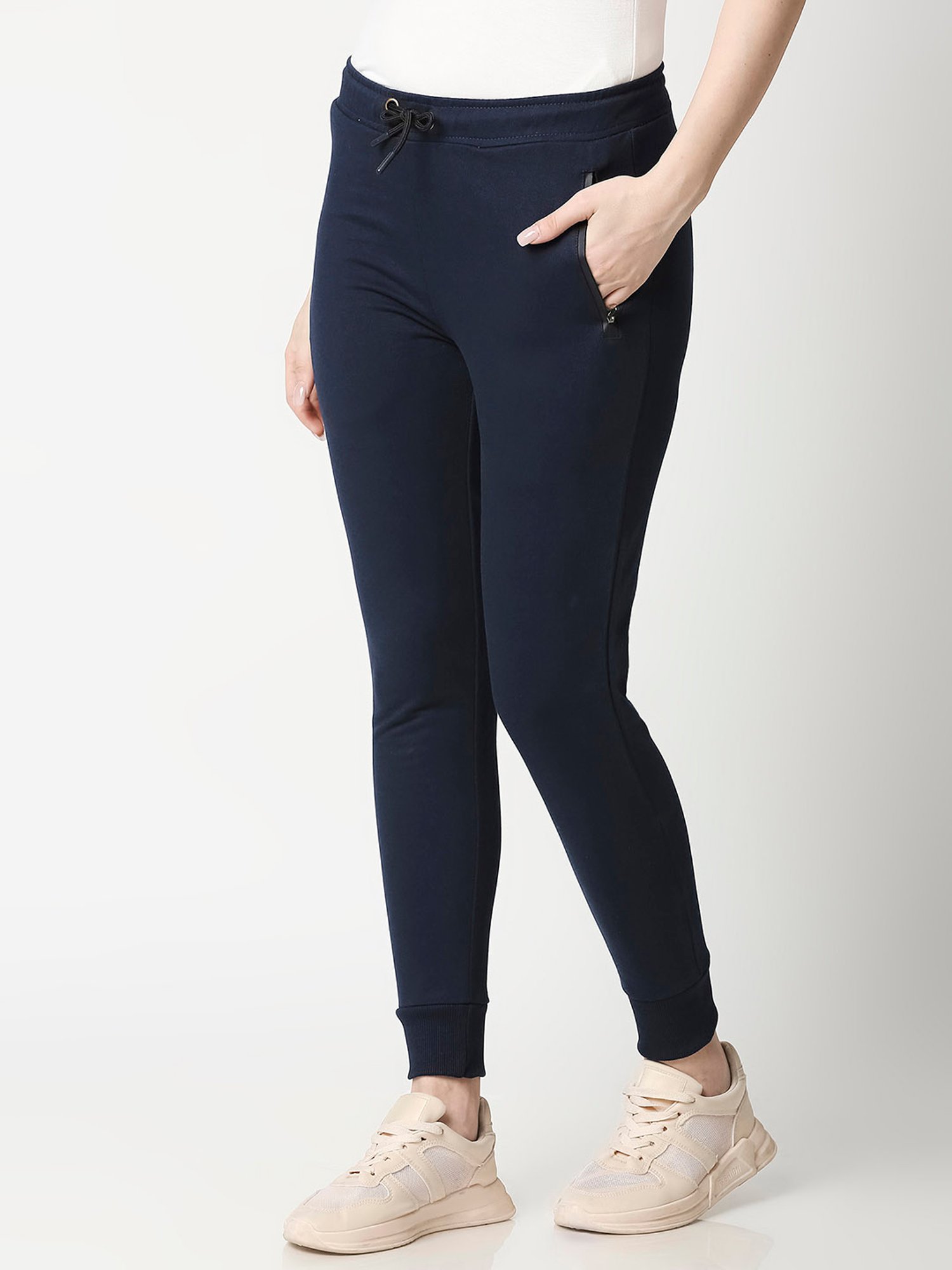 Bewakoof Navy Regular Fit Joggers